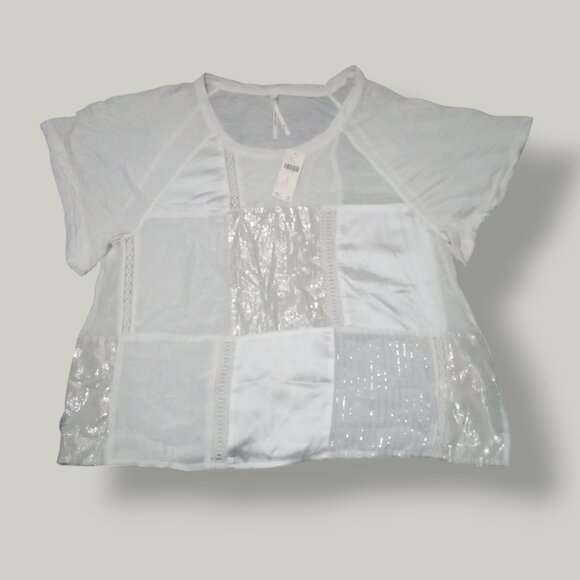 Anthropologie • Embroidered Top • Medium • White • NEW with tags 🏷️ - Picture 1 of 4